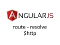 Control http request with Angular JS route resolve - SPA Laravel AngularJS