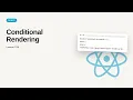 React JS Redux - Web development basic Series Conditional Rendering