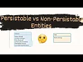 Persistable VS Non-Persistable Entity Mendix Entity Domain Model
