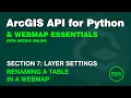 Renaming a WebMap Table in ArcGIS Online using the ArcGIS API for Python