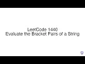 LeetCode 1440 Evaluate the Bracket Pairs of a String