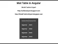 Mat Table in Angular Part 9