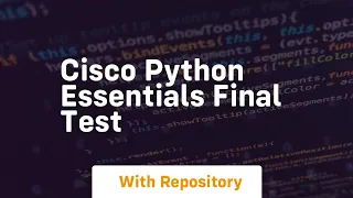 Cisco python essentials final test