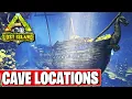 ARK SURVIVAL LOST ISLAND CAVE LOCATIONS AND HIDDEN BASE LOCATIONS