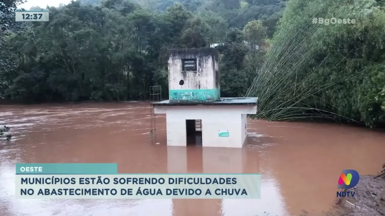 Municípios estão sofrendo dificuldades no abastecimento de água devido a chuva