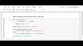 Day 87 Python Program to Check if a Given String is Palindrome