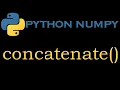 Python Numpy Module 12 concatenate