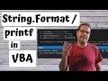 String Format printf in VBA