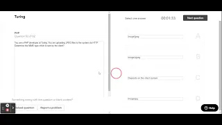 Part 9 of Turing PHP TEST Qtn 48 - 62