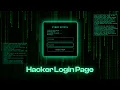 Hacker Login Page UI Matrix Background Animation HTML CSS JavaScript