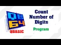 Count Number of Digits From Given Number QBasic Program Make Easy