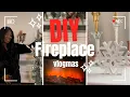 VLOGMAS DAY 6 DIY 62 INCH BROYHILL FIREPLACE DECORATE WITH ME FOR CHRISTMAS HOLIDAY BIG LOTS