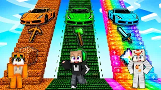 JANGAN SALAH PILIH TANGGA MOBIL! TANAH VS HACKER VS AVARITIA DI MINECRAFT!!