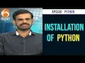 Installation of Python Python Training Program APSSDC MANA TV