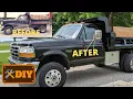 BEFORE AFTER 1995 Ford F350 4X4 Dump Truck Restoration