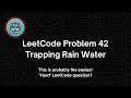 LeetCode Question 42 Trapping Rain Water Hard