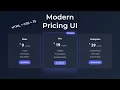 Build a Modern Pricing Section with Toggle HTML CSS JavaScript