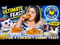 Long John Silvers Seafood Chicken Feast Mukbang