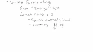 21 Variables and Strings - Formatting text for Output