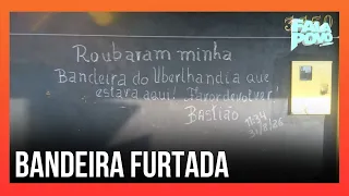 Comerciante tem bandeira do Uberlândia Esporte Clube furtada na Avenida Anselmo Alves dos Santos