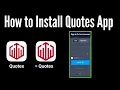 How to install Quotex app in mobile phone quotex app install quotex app