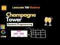 Interesting Dynamic Programming Problem Champagne Tower Leetcode Medium coding interview tamil