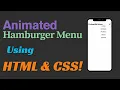 How to Create an Animated Hamburger Menu Using HTML CSS Only