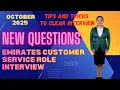 Emirates Customer Service Role Interview Oct 2025 NEW HireVue Questions STAR Answers Tips