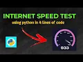 Check Your Internet Speed with Just 4 Lines of Python Code beginners tricks