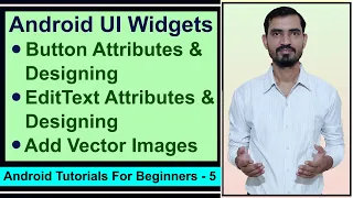 EditText Button in Android Vector Images Android Studio Deepak Android Beginner Tutorial