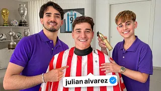 Llevo a Seguidor a Cortarle El Pelo a Julian Alvarez