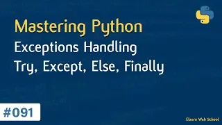 Learn Python in Arabic - Exceptions Handling Try Except Else Finally