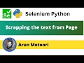Scrapping the text from Page Selenium Python