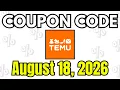 Temu Coupon Code Promo Code August 2026 Temu Discount Code 2026