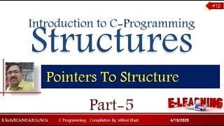 Pointer to Structure Structures Part-5 pointer indirection arrow operator approach C Tutorial