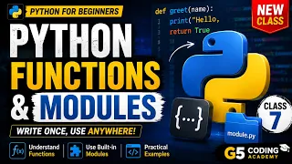 Python Functions Modules Explained Learn Functions Arguments Return Values Importing Modules