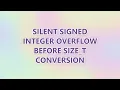 Silent signed integer overflow before size - t conversion 2 SOLUTIONS