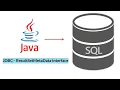 8 Java Database Connectivity JDBC Driver ResultSetMetaData Interface