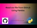 Reading CSV Files from GitHub with Pandas A Step-by-Step Guide
