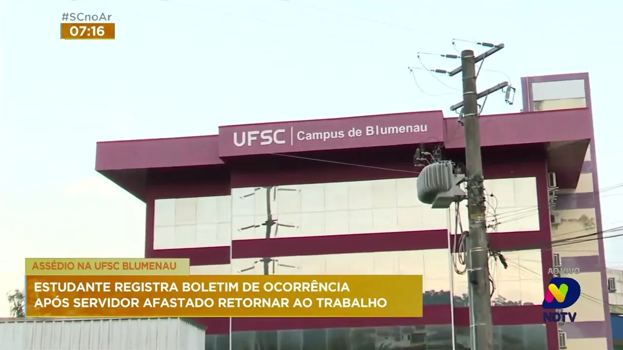 Estudante da UFSC registra boletim de ocorrência contra servidor após retorno dele ao trabalho
