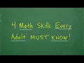 4 Math skills every Adult MUST know