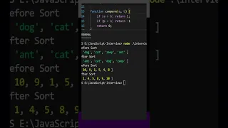 Sort array of elements using sort in JavaScript Telugu JS Interview Questions