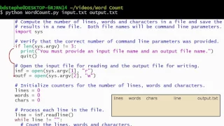 Python Programming Tutorial WordCount py