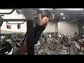 Karen Grigsby knocking out some pull ups at Powerhouse Gym London Ky