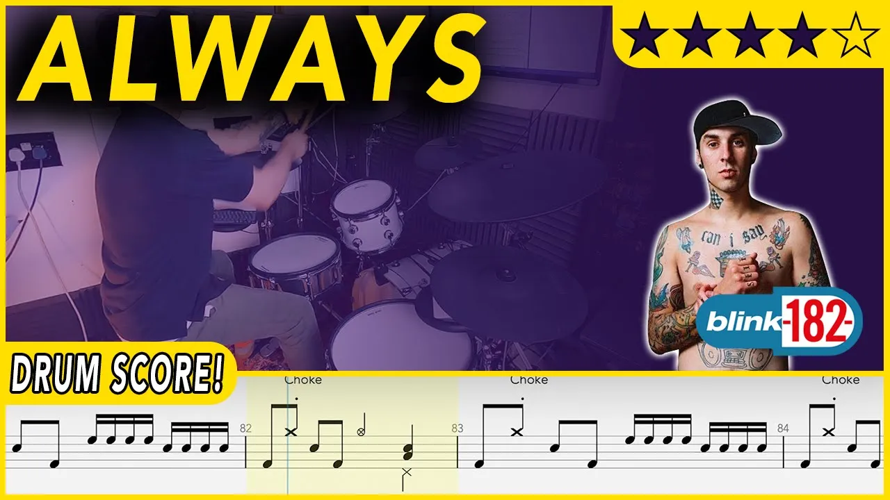 Always - blink-182 | DRUM SCORE Sheet Music | #640 DRUMSCRIBE
