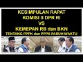 Download Lagu KESIMPULAN RAPAT KOMISI II DPR RI DENGAN KEMENPAN RB / BKN TENTANG PPPK DAN PPPK PARUH WAKTU 2024