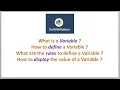 Shell Scripting -4 what is a variable and how to display it