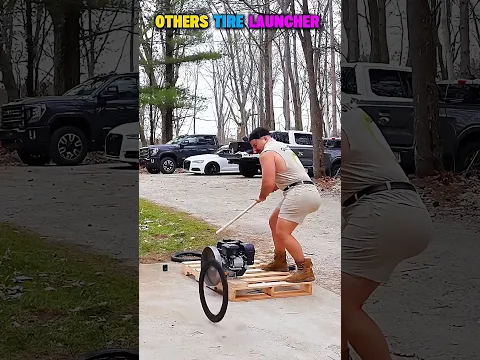 OTHERS TIRE LAUNCHER Vs the last one 💀🔥 #tire #hook #unique #fyp #viralvideo
