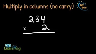 Multiplying in Columns No Carry Example