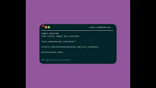 Python tzlocal - Get current time in the local time zone